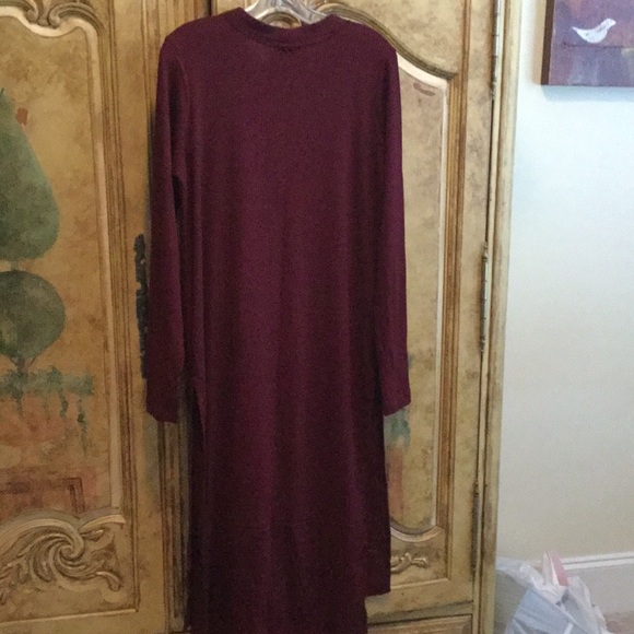 NWT Long-sleeve Burgundy Duster - Picture 5 of 6